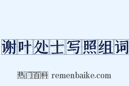 谢叶处士写照组词是什么意思的图片